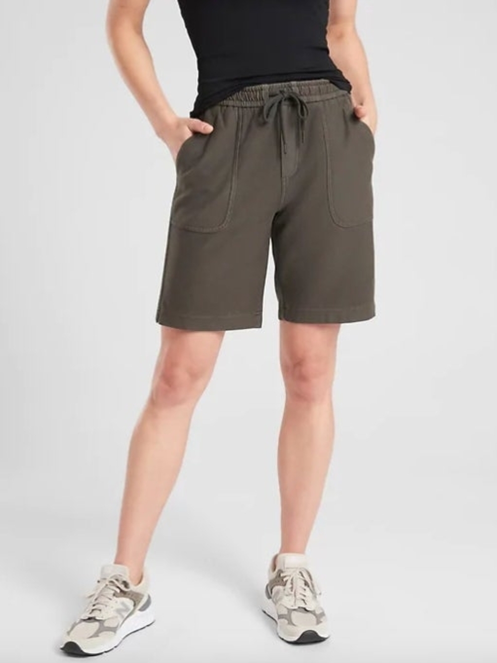 Athleta Farallon Bermuda Drawstring Women’s Shorts - Olive